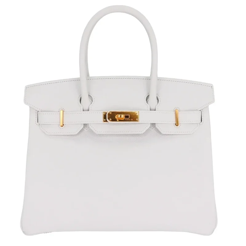 Mirror Quality Hermès Replicas - Birkin 30 White Epsom Gold HW