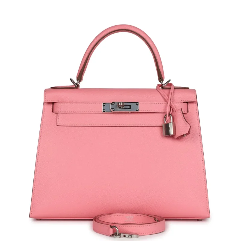 Mirror Quality Hermès Replicas - Kelly 32 Rose Confetti Epsom Palladium HW