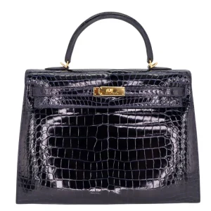 Mirror Quality Hermès Replicas | Kelly 35 Sellier Bleu Marine