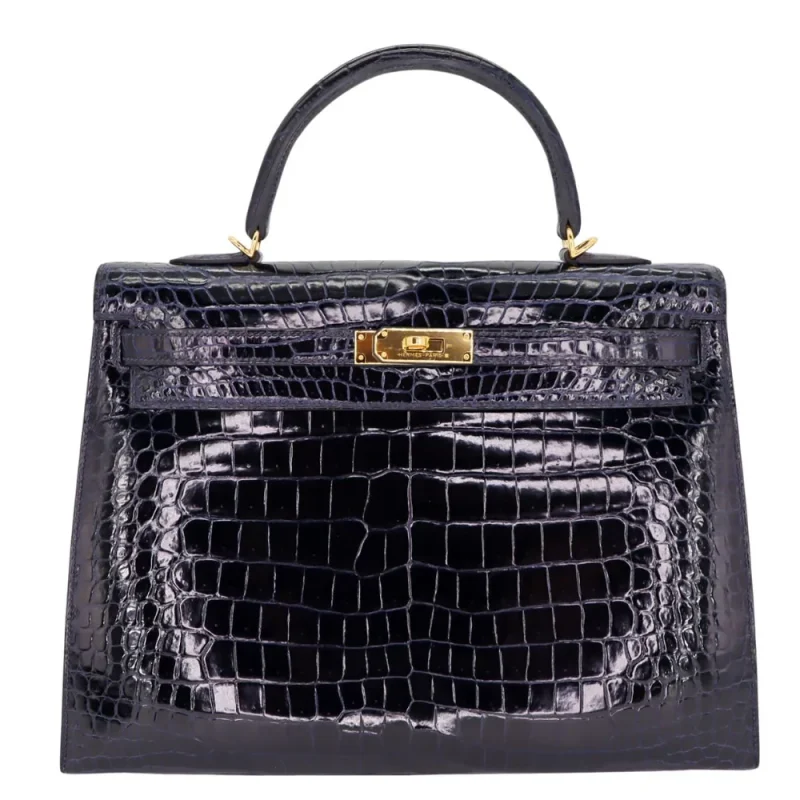 Mirror Quality Hermès Replicas | Kelly 35 Sellier Bleu Marine