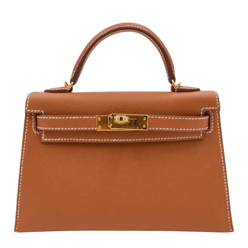 Mirror Quality Hermès Replicas - Kelly II Sellier Mini Gold Epsom Gold HW