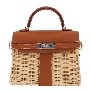 Mirror Quality Hermès Replicas - Kelly Mini Picnic Gold Swift Palladium HW