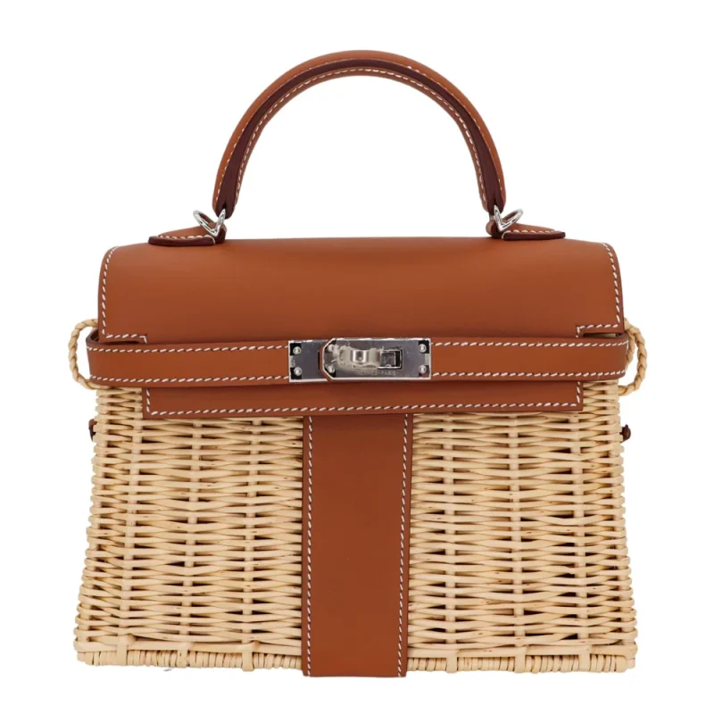 Mirror Quality Hermès Replicas - Kelly Mini Picnic Gold Swift Palladium HW