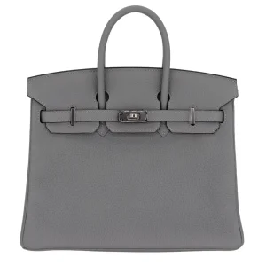 Premium Hermès Replica - Birkin 25 Bleu Lin Togo Palladium HW