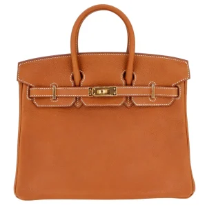 Premium Hermès Replica - Birkin 25 Fauve Barenia Faubourg Gold HW