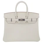 Premium Hermès Replica - Birkin 25 Mushroom Swift Palladium HW