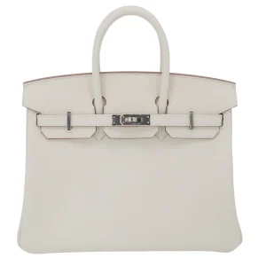 Premium Hermès Replica - Birkin 25 Mushroom Swift Palladium HW
