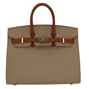 Premium Hermès Replica - Birkin 25 in Trench/Gold Epsom