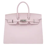 Premium Hermès Replica - Birkin 25 Sellier Mauve Pale Epsom Palladium HW