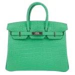 Premium Hermès Replica - Birkin 25 Vert Comics Matte Alligator Palladium HW