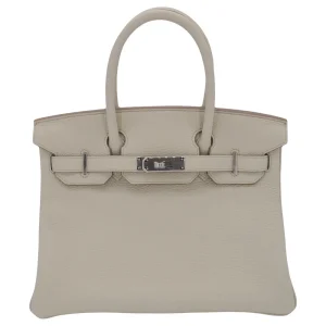 Premium Hermès Replica - Birkin 30 Beton Clemence Palladium HW