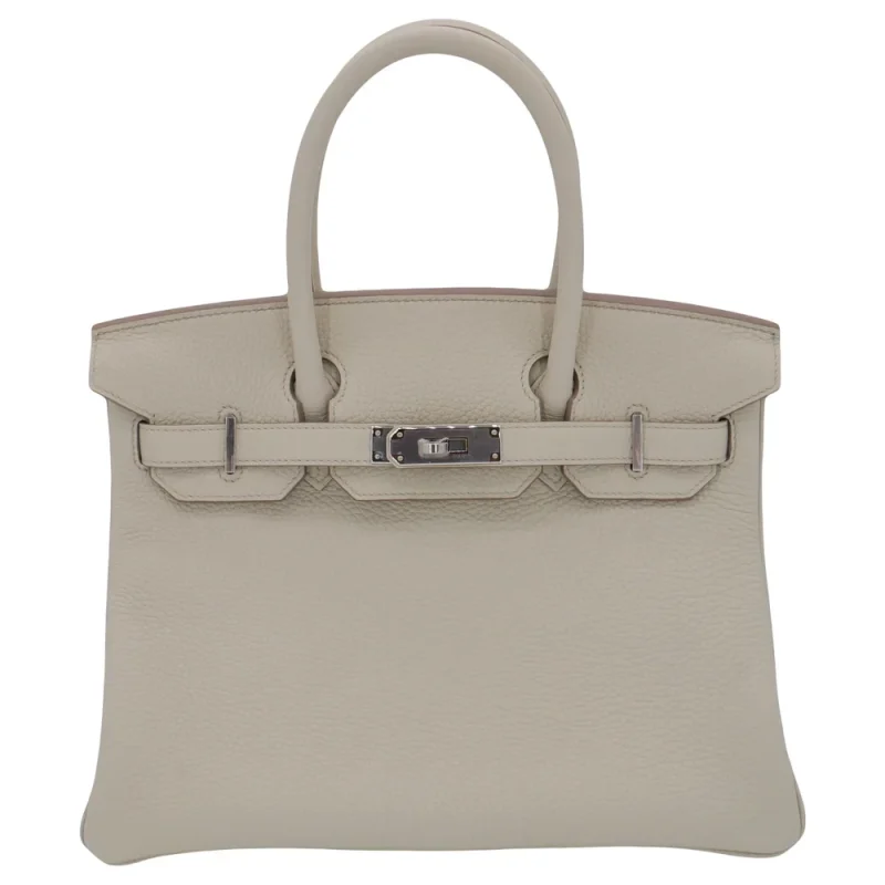 Premium Hermès Replica - Birkin 30 Beton Clemence Palladium HW