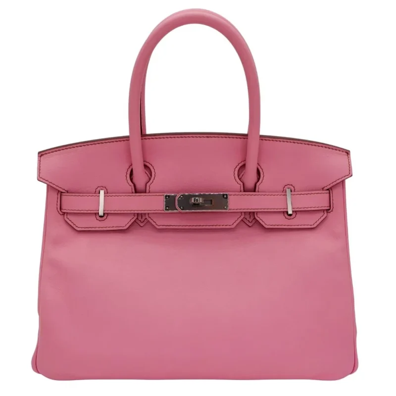 Premium Hermès Replica - Birkin 30 Bubblegum Swift Palladium HW