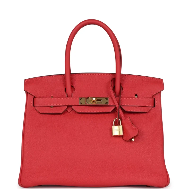 Premium Hermès Replica - Birkin 30 Rouge Pivoine Togo Gold HW