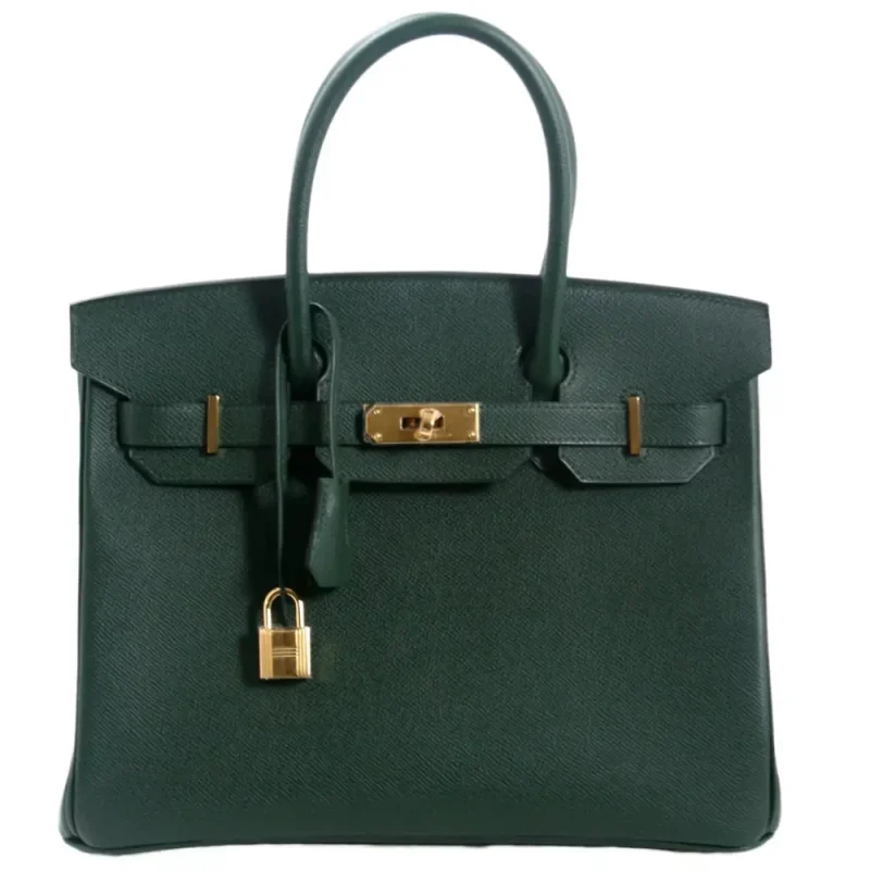 Premium Hermès Replica - Birkin 30 Vert Anglais Epsom Gold HW