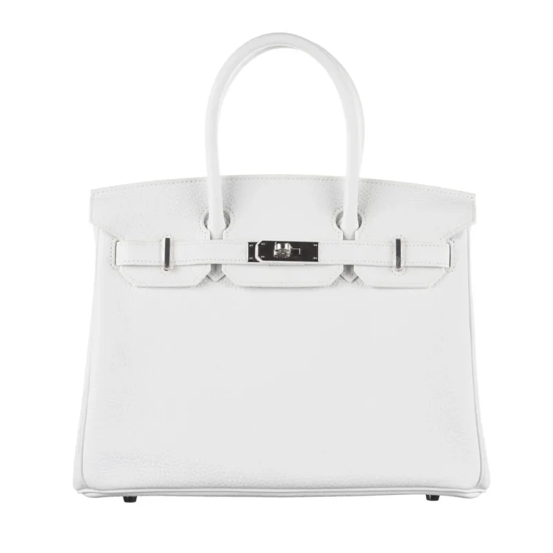 Premium Hermès Replica - Birkin 30 White Clemence Palladium HW