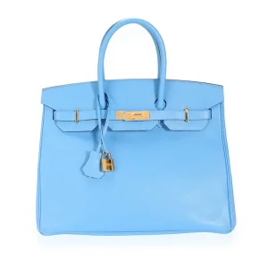 Premium Hermès Replica – Birkin 35 Bleu Paradis Epsom