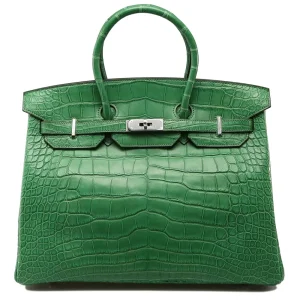 Premium Hermès Replica Birkin 35 Cactus Matte Alligator