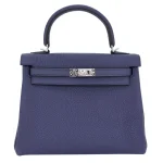 Premium Hermès Replica - Kelly 25 Retourne Bleu Navy Togo Palladium HW