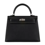 Premium Hermès Replica - Kelly 25 Sellier Black Epsom Palladium HW