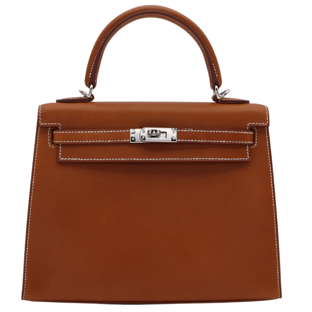 Premium Hermès Replica - Kelly 25 Sellier Fauve Barenia Palladium HW