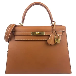 Premium Hermès Replica - Kelly 28 Sellier Toffee Epsom Gold HW