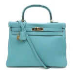 Premium Hermès Replica - Kelly 32 Lagoon Clemence Palladium HW