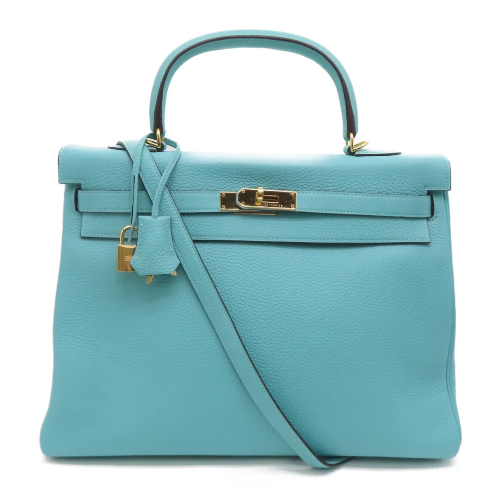 Premium Hermès Replica - Kelly 32 Lagoon Clemence Palladium HW