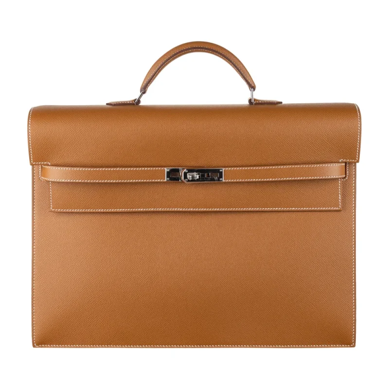 Premium Hermès Replica – Kelly 38 Depeche Gold Epsom Palladium