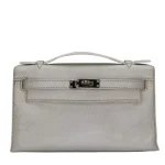 Premium Hermès Replica - Kelly Pochette Silver Metallic