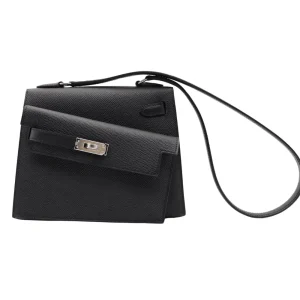 Premium Hermès Replica – Kelly en Desordre Black Epsom
